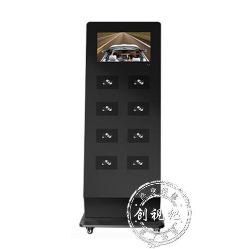 19寸寸臥式手機充電廣告機 帶充電柜的蘋果安卓手機充電廣告屏