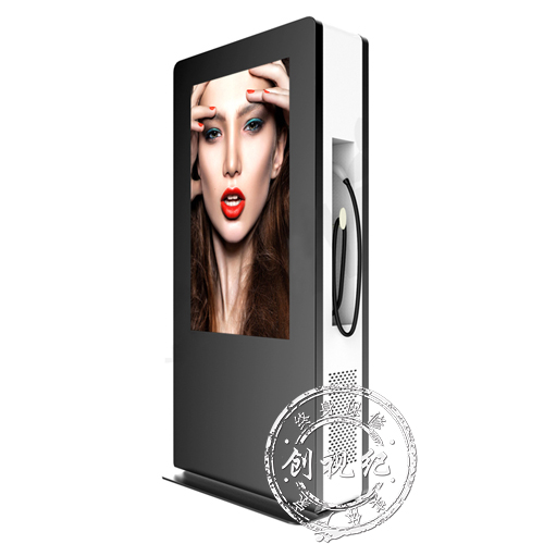 48寸戶外立式汽車充電站液晶顯示廣告機